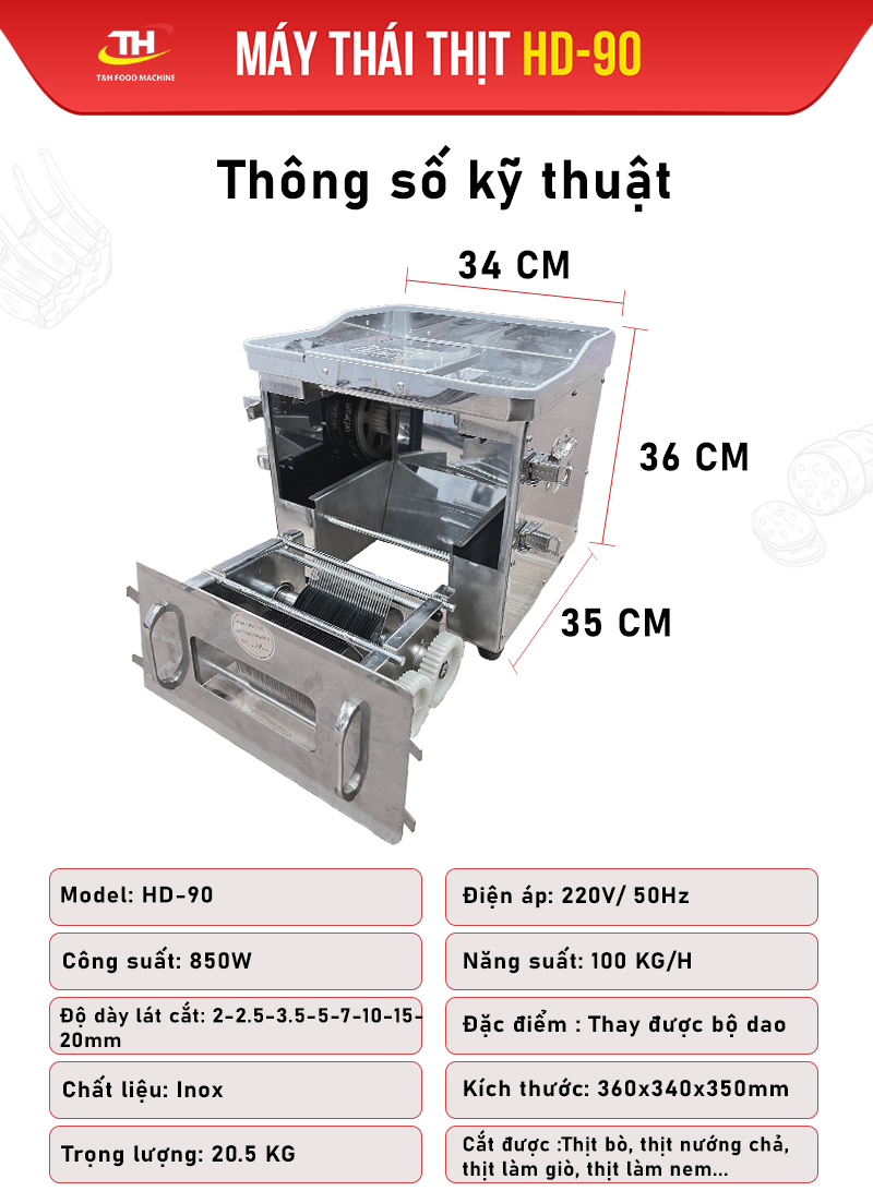 Máy thái thịt HD90